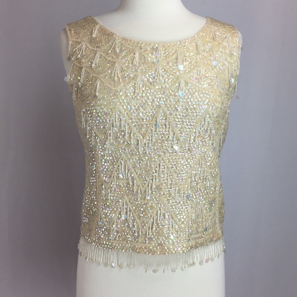 sequin and beaded tops